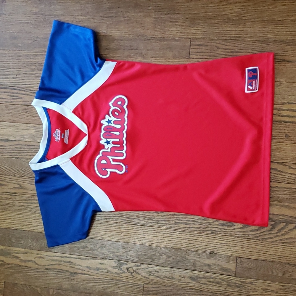 PHILADELPHIA PHILLIES Women's Top / Shirt / Jersey - Majestic - Size M